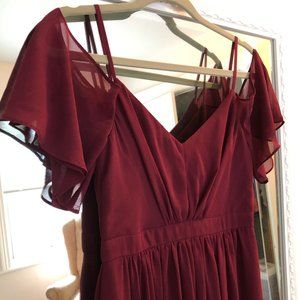 Burgundy LULUS Bridesmaid Dress